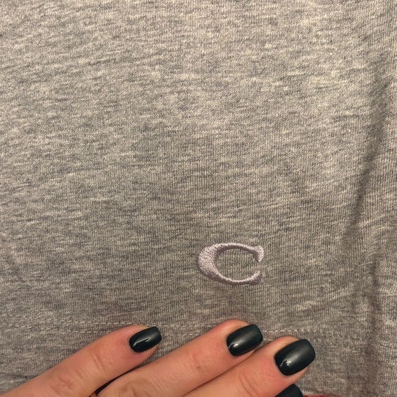 Coach Heather Gray Tee with Airbrushed Blue Logo - Picture 4 of 5